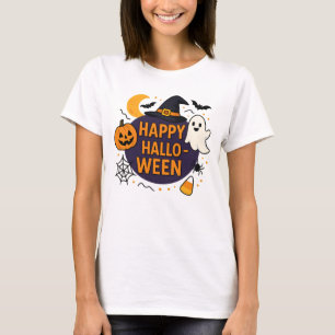 Fröhliche Halloween Gruselnacht . Lustiger Kürbis T-Shirt