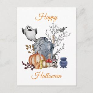Fröhliche Halloween-Grüße Illustration Feiertagspostkarte