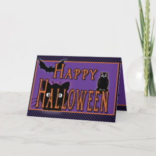 Fröhliche Halloween-Grußkarte Karte