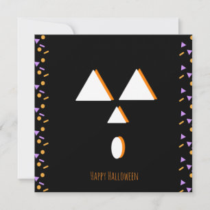 Fröhliche Halloween-Grußkarte Kürbisgesicht Spaß Dankeskarte