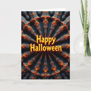 Fröhliche Halloween-Grußkarte mit leuchtenden Wort Karte