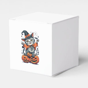 Fröhliche Halloween Hexenkatze Geschenkschachtel