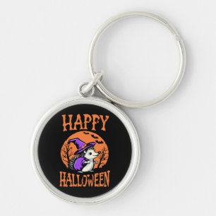 Fröhliche Halloween Igel Hexe Schlüsselanhänger