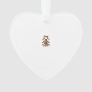 Fröhliche Halloween-Jagd gekreuzte Äxte Kürbis Run Ornament