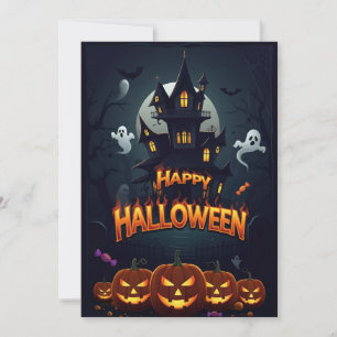 Fröhliche Halloween-Karte Einladung