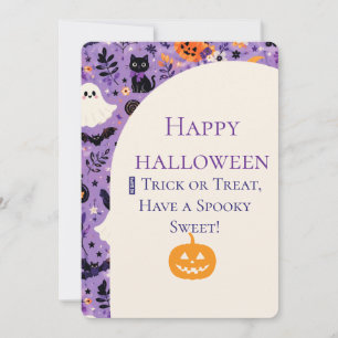 Fröhliche Halloween-Karte, Gruselige Halloween-Grü Einladung