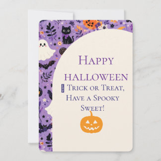 Fröhliche Halloween-Karte, Gruselige Halloween-Grü Einladung