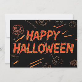 Fröhliche Halloween-Karte, Halloween 2026 Grußkart Einladung