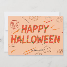 Fröhliche Halloween-Karte, minimalistisches modern Einladung