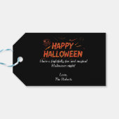 Fröhliche Halloween-Karte, minimalistisches modern Geschenkanhänger (Rückseite Horizontal)