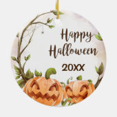 Fröhliche Halloween-Keramik Keramik Ornament (Hinten)