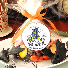 Fröhliche Halloween-Kinderparty Halloween Runder Aufkleber