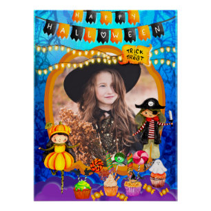 Fröhliche Halloween-Kostenüm Kinderparty-Feier Poster