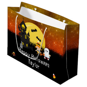 Fröhliche Halloween-Kostenüm-Party-Hexe-Geist-Oran Große Geschenktüte
