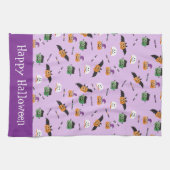 Fröhliche Halloween Kürbis-Pattern bedruckt Geschirrtuch (Horizontal)