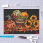Fröhliche Halloween-Kürbis und Sonnenblumen Seidenpapier (Handwerk)