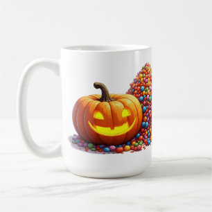 Fröhliche Halloween-Kürbis- und Süßigkeiten-Sammlu Kaffeetasse