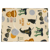 Fröhliche Halloween-Leckerei Große Geschenktüte (Vorderseite)