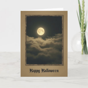 Fröhliche Halloween-Leuchtende-Orb-Karte Karte