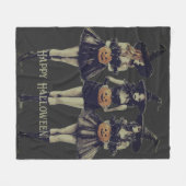 Fröhliche Halloween-Mädchen Fleecedecke (Vorderseite (Horizontal))