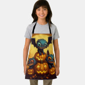 Fröhliche Halloween-Monster lächeln in der Höhle Schürze (Insitu)