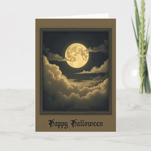 Fröhliche Halloween-Nacht-Himmel-Karte Karte