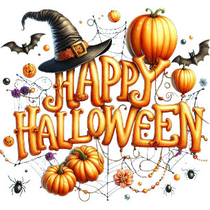 Fröhliche Halloween-Orangen-Ballon-Buchstaben Kürb Milchtasse