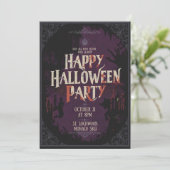 Fröhliche Halloween-Party Einladung (Stehend Vorderseite)
