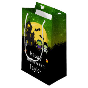 Fröhliche Halloween-Party-Monster Grün Kleine Geschenktüte