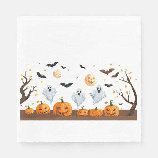 Fröhliche Halloween-Party Serviette (Vorderseite)