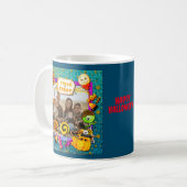 Fröhliche Halloween-Party voller Süßigkeiten oder Kaffeetasse (Vorderseite Links)