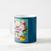 Fröhliche Halloween-Party voller Süßigkeiten oder Kaffeetasse (Vorderseite Links)