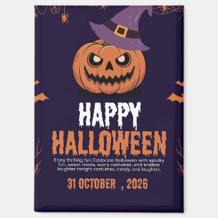 Fröhliche Halloween-Postkarte, Gruselige Halloween Magnet