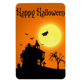 Fröhliche Halloween-Silhouette Landschaft Magnet