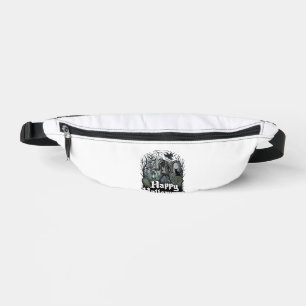 Fröhliche Halloween-Skelett-Laterne Schwarze Katze Bauchtasche
