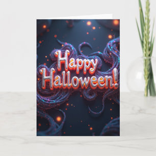 Fröhliche Halloween-Sparkling-Karte Karte