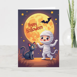 Fröhliche Halloween-Spaßnachtkarte Karte