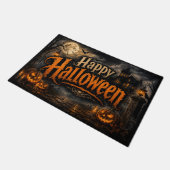Fröhliche Halloween Spukhaus Fußmatte (Schrägansicht)