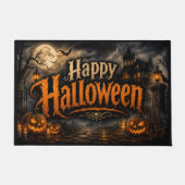 Fröhliche Halloween Spukhaus Fußmatte (Vorderseite)