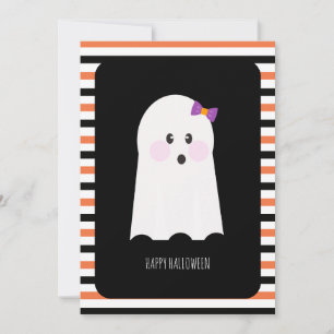 Fröhliche Halloween süße Grußkarte Geist