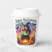 Fröhliche Halloween-Tasse Pappbecher (Rückseite)