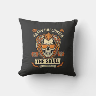 Fröhliche Halloween-Totenkopf-Mohawk-Sonnenbrille Kissen