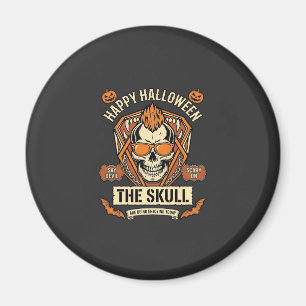 Fröhliche Halloween-Totenkopf-Mohawk-Sonnenbrille Magnet