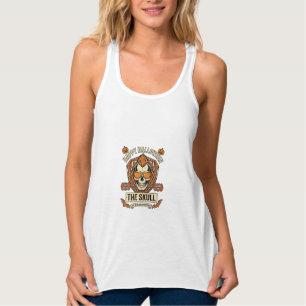 Fröhliche Halloween-Totenkopf-Mohawk-Sonnenbrille Tank Top