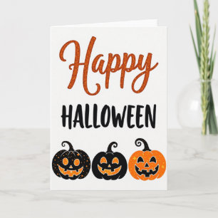 Fröhliche Halloween-Trio-Gesichtskarte Karte