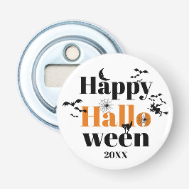 Fröhliche Halloween-Typografie mit Vintagen Elemen Flaschenöffner