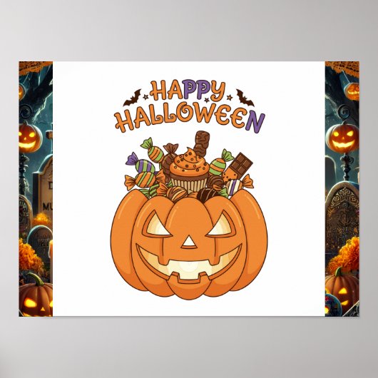 Fröhliche Halloween-Wandkunst Poster (Vorne)