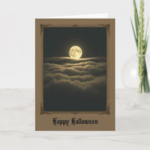 Fröhliche Halloween-Wolken-Karte Karte