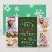 Fröhliche Happy Holiday Season Feiertagskarte (Vorne/Hinten)