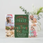 Fröhliche Happy Holiday Season Feiertagskarte (Stehend Vorderseite)